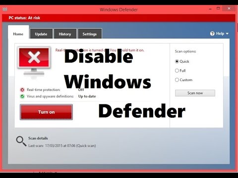 completely disable windows defender