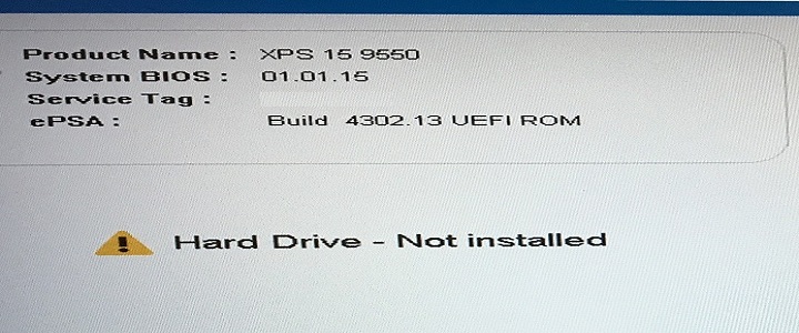 Dell Hard Drive Not Installed Error