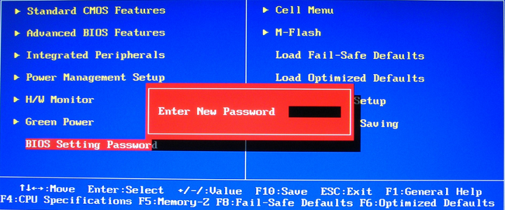 Reset Bios Admin Password on Dell Laptop