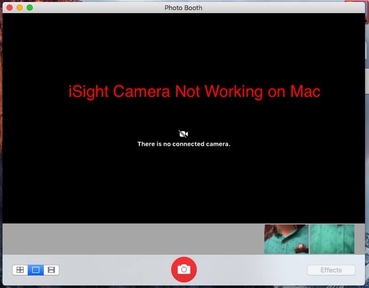 camera not working on mac