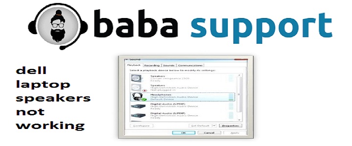 dell laptop speakers not working