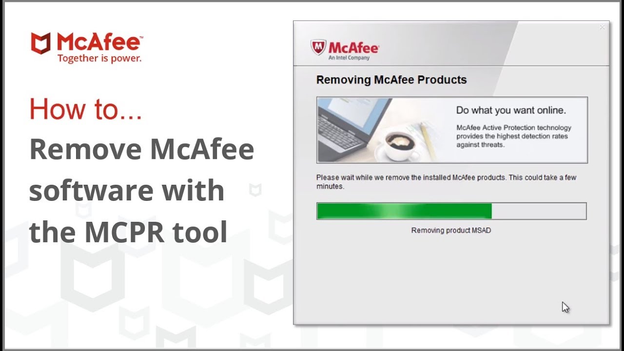 mcafee product removal
