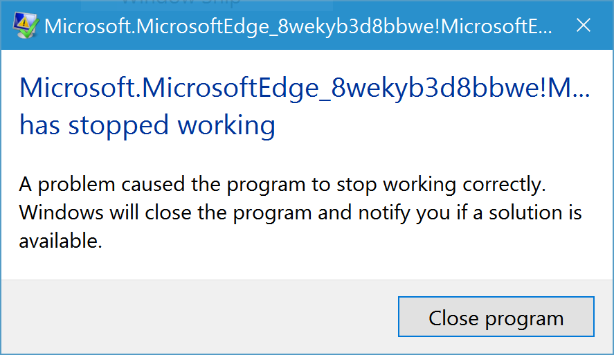 Microsoft Edge won't open