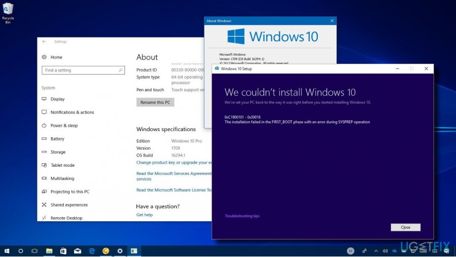 Windows 10 updates failed to install