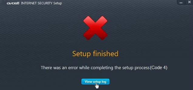 Avast Error Code 4