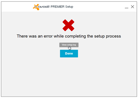 Avast Install Error