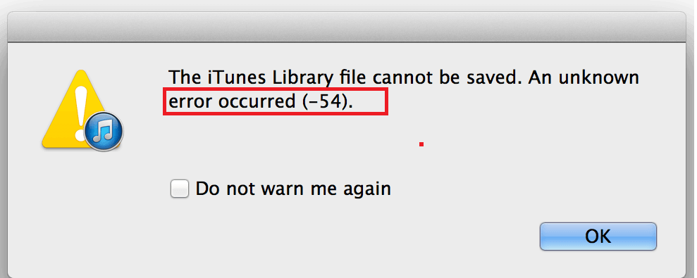  iTunes Error 54