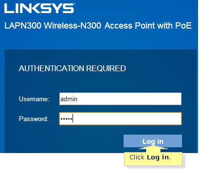 linksys authentication error