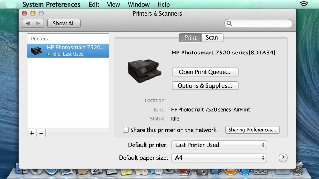 cant connect to printer mac