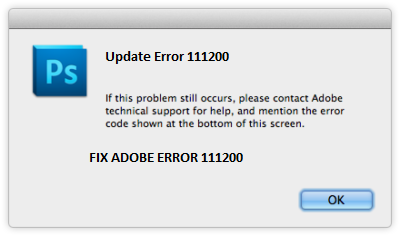 Adobe Error 111200